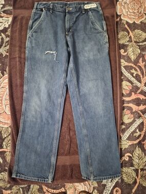 Carhartt FR Work Jeans 34x34 Flame Resistant Denim Workwear 🔥